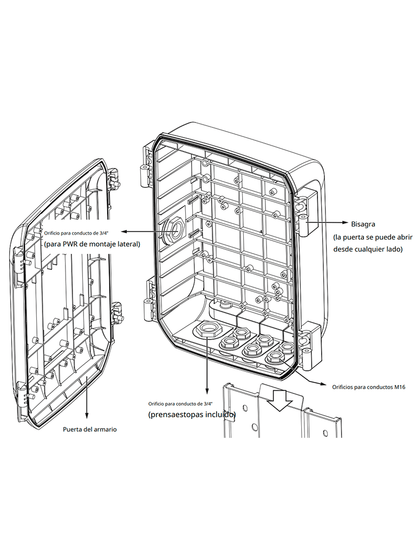 VIVOTEK AWIHB1040EXT - Switch PoE Industrial 8 puertos PoE  Administrable  2 puertos PoE GbE 90W  6 puertos GbE 30W  2 puertos GbE SFP  300W Totales  Modo PoE Extendido hasta 250 mts  20Gbps  VLAN. Incluye gabinete para Exterior  IP66  Antivandalico