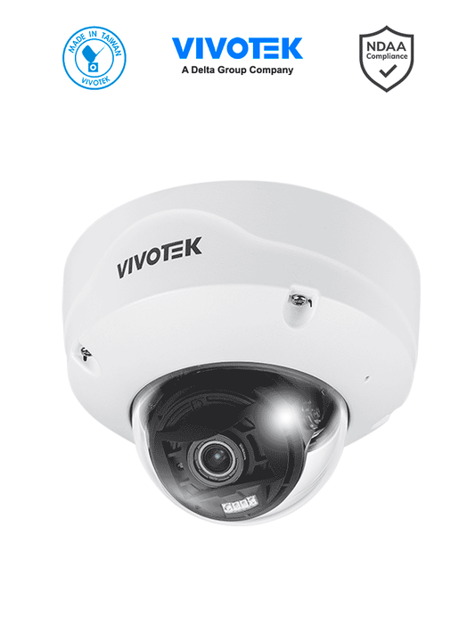 VIVOTEK FD9387-FR-V3 - Cámara IP domo exterior antivandálica 5 MP  reconocimiento facial integrado  lente varifocal motorizado 7-22mm  WDR Pro  Smart IR II 50m  ciberseguridad Trend Micro  Protección IP67/IK10  NEMA 4X