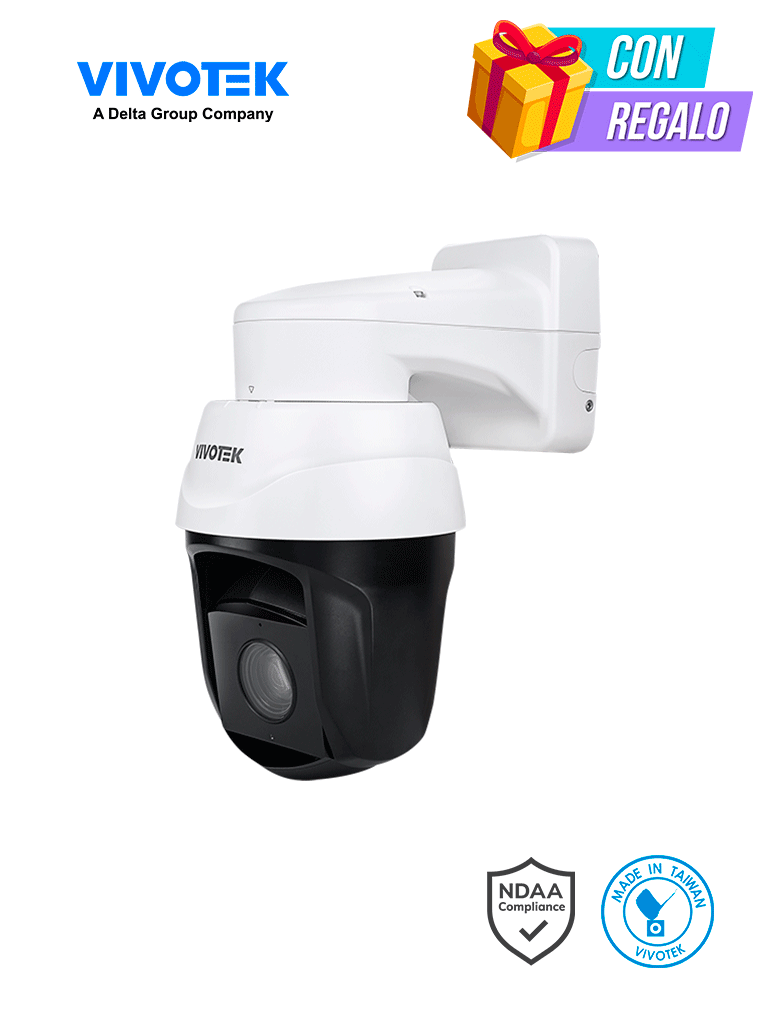 VIVOTEK SD9394-EHL - Cámara IP PTZ Exterior 8 MP  32x Zoom Óptico  Smart IR 250mts  Protección Nema4X  IP66  IK10  WDR Pro  Smart Tracking  Ciberseguridad Trend Micro  Smart VCA  NDAA  ONVIF  Deep Search