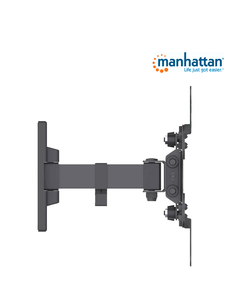 MANHATTAN 461399 - Soporte para Pantalla de 13 a 42 Pulgadas/ 20 Kg de Carga/ Brazo Articulado/ Distancia a la Pared de Hasta 19 cm/ Acero/ VESA/ 75/ 100/ 200x100/ 200/