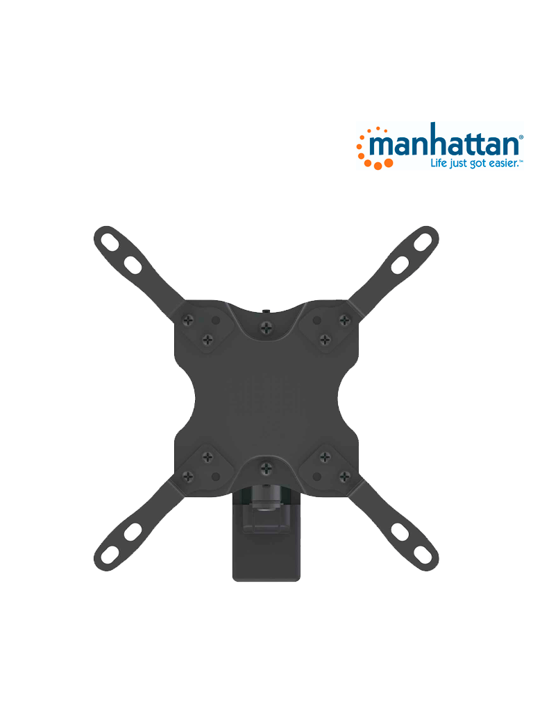 MANHATTAN 461405 - Soporte para Pantallas de 13 a 42 Pulgadas/ 20 Kg de Carga/ Brazo Articulado Doble/ Distancia a la Pared de Hasta 27.3 cm/ Acero Solido/ Ajuste de Inclinación y Angulo/ VESA 75/ 100/ 200x100/ 200/