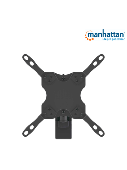 MANHATTAN 461405 - Soporte para Pantallas de 13 a 42 Pulgadas/ 20 Kg de Carga/ Brazo Articulado Doble/ Distancia a la Pared de Hasta 27.3 cm/ Acero Solido/ Ajuste de Inclinación y Angulo/ VESA 75/ 100/ 200x100/ 200/