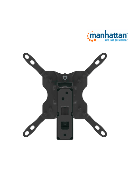 MANHATTAN 461405 - Soporte para Pantallas de 13 a 42 Pulgadas/ 20 Kg de Carga/ Brazo Articulado Doble/ Distancia a la Pared de Hasta 27.3 cm/ Acero Solido/ Ajuste de Inclinación y Angulo/ VESA 75/ 100/ 200x100/ 200/