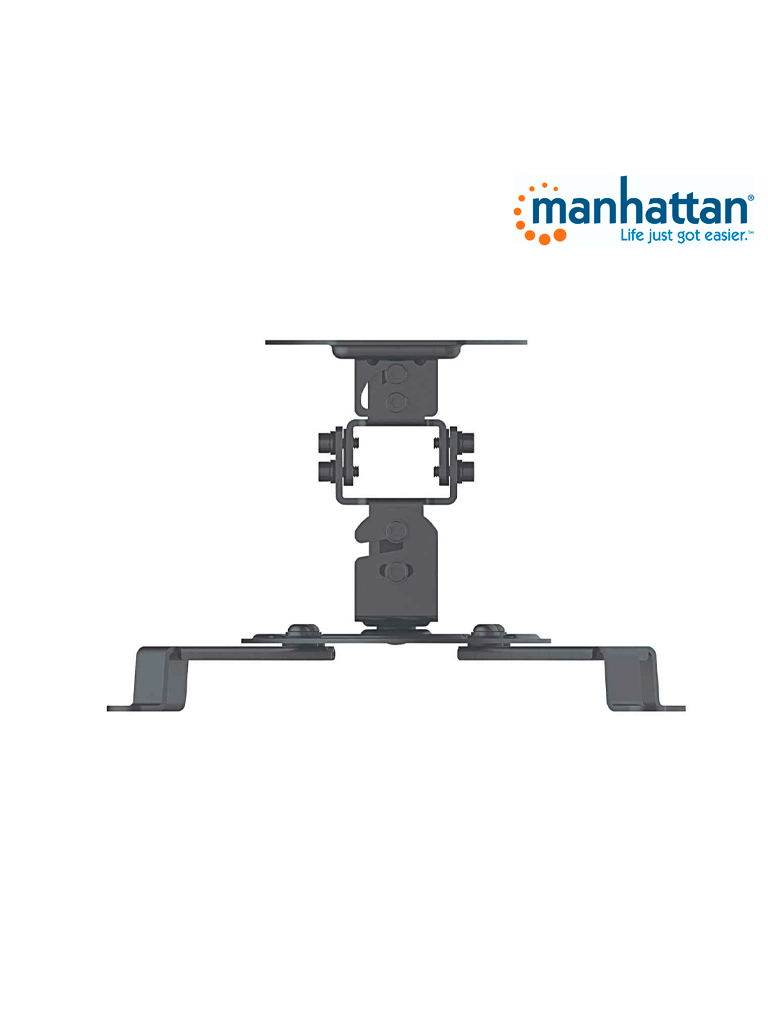 MANHATTAN 461184 - Soporte de Techo para Proyector/ 13.5 Kg de Carga/ Movimiento Articulado/ Brazos Ajustables para Diferentes Tamaños de Proyector/