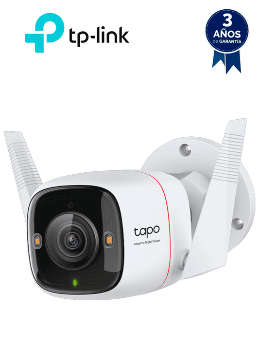 TP-LINK - TAPO C325WB - Cámara WIFI para exterior  2K  Color Pro 24/7  Lente Super Apertura F1.0   Detección persona  animal y Vehículo  soporta 512GB Micro SD.