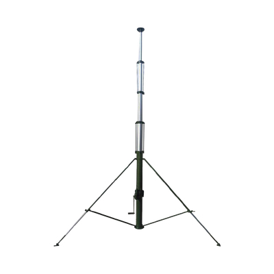 Mástil Telescópico Retraible Manual de 12 metros con Accesorios. Incluye Tripie.