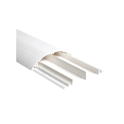 Ducto media caña color blanco de dos vias  de PVC auto extinguible   90.5 x 19.7 x 1220mm (9400-01250)