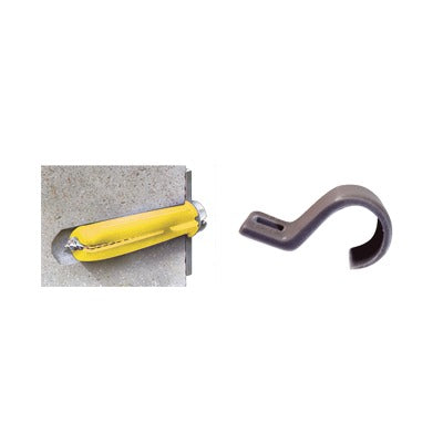 Kit de 12 grapas  12 taquetes y 12 tornillos para sujetar conductores redondos o tubo en muro (2103-07240)