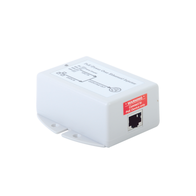 Inyector POE para Aplicación Solar  Entrada 9-36 Vcc  Salida en 48 Vcc  802.3 af  10/100/1000 Mbps  hasta 17 Watts