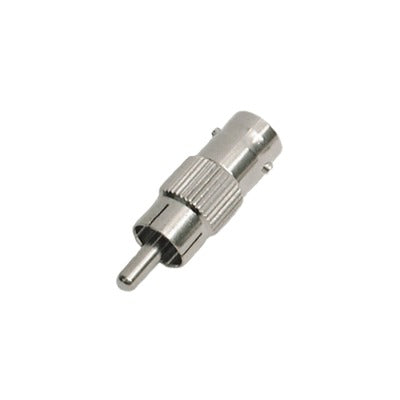 Adaptador en línea para 75 Ohm  de conector BNC hembra a RCA macho en aplicaciones de Audio-Video para cámaras  monitores y DVR´s.