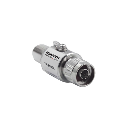 Protector de Línea Coaxial  tipo tubo de gas y paso de C.D.  para 0-2.5 GHz  750W y 0.2 dB de Perdida por Inserción