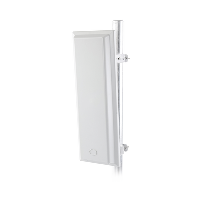 Antena Sectorial 90° para WiFi  Doble Rango de frecuencia (2.4 a 2.5 GHz) y (5.1 a 6.5 GHz)  Alta ganancia  de 19 dBi  ideal para coberturas amplias de WiFi de hasta 800 mts  Conectores SMA-hembra   Montaje y jumpers incluidos