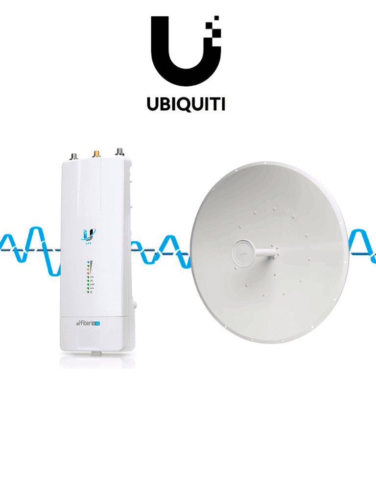 Ubiquiti AF-5XHD-34-S45 -  Kit AirFiber con Radio AF-5XHD y Antena AirFiber de 34 dBi Slam-45 para enlaces PTP de clase carrier BACKHAUL con hasta 500 Mbps Full Duplex y en banda libre de 5.8 GHz.