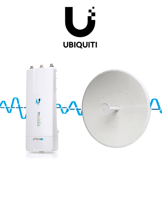 Ubiquiti AF-5XHD-34-S45 -  Kit AirFiber con Radio AF-5XHD y Antena AirFiber de 34 dBi Slam-45 para enlaces PTP de clase carrier BACKHAUL con hasta 500 Mbps Full Duplex y en banda libre de 5.8 GHz.