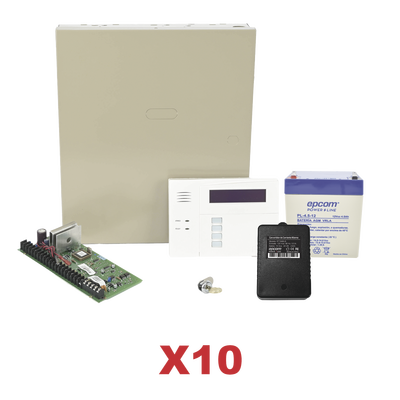 Kit de 10 Paneles de Alarma VISTA48 con Batería y Transformador