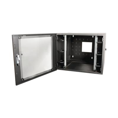 Gabinete de Pared Estándar de 19in  Abatible  de 12 UR  610 mm de Profundidad  Color Negro