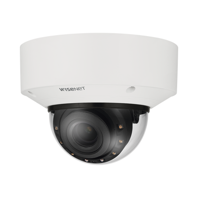 Cámara Domo IP 6MP con IA  Antivandalico / Lente Motorizado de 4.4 a 9.3mm / P-Iris  WDR 120dB / Ranura SD / IP66 IP67 NEMA4X IK10