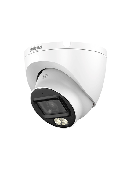 DAHUA DH-HAC-HDW1209TLQN-A-LED-0280B-S3 -Cámara Domo Full Color de 2 MP con lente de 2.8mm y ángulo de 103° Micrófono integrado  iluminación de 30 m  tecnología Starlight y DWDR. Resistente con IP67  visión clara en baja luz