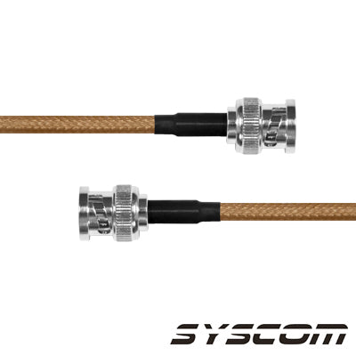 Jumper con Cable RG-142/U de 60 cm  con Conectores BNC Macho a BNC Macho.