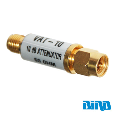 Atenuador en Línea de 10 dB  1 W  Conectores SMA Macho-Hembra  CD-6 GHz.