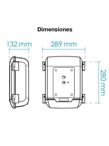 VIVOTEK AT-CAS-001 - Gabinete de Exterior para proteccion de accesorios y conexiones  IP66  IK10  Antivandalico  compatible con todas la camaras VIVOTEK