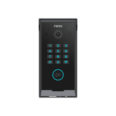 Videoportero Slim IP SIP con Cámara HD  IP IP65  Teclado Numérico y Relé  Apertura por BLE  Tarjeta  Remoto  Protocolo ONVIF  Compatible con App Fanvil Link