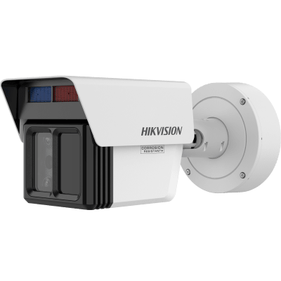 [DeepinView X] Bala IP Triple Lente 4 MP + 2 MP +2 MP  / Lente Fijo 4 MM +12 MM + 25 MM / Analíticos de 120 Metros de Distancia con Protección Perimetral / 2 Micrófonos y 1 Bocina / IP67 / IK10 / DARKFIGHTER 2.0 / 120 Mts IR