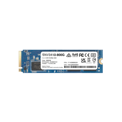 SSD NVMe M.2 SNV3410/3510 | SSD 800GB | Alto Rendimiento 400000 IOPS Lectura | Resistencia Empresarial 1022 TBW | Protección de Datos Integral | Análisis de Vida Útil | Diseñada para Sistemas Synology | Garantía 5 A&