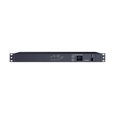 PDU ATS (Fuente Redundante Auto-transferible) Medible  Para Distribución de Energía  2 Entradas 120 Vca NEMA5-15P  Con 10 Salidas NEMA 5-15R  Horizontal 19in  1UR